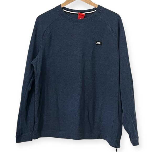Nike Other - Nike Men’s Navy Blue Long Sleeve Crewneck Shirt XL Side Zip Lightweight Casual